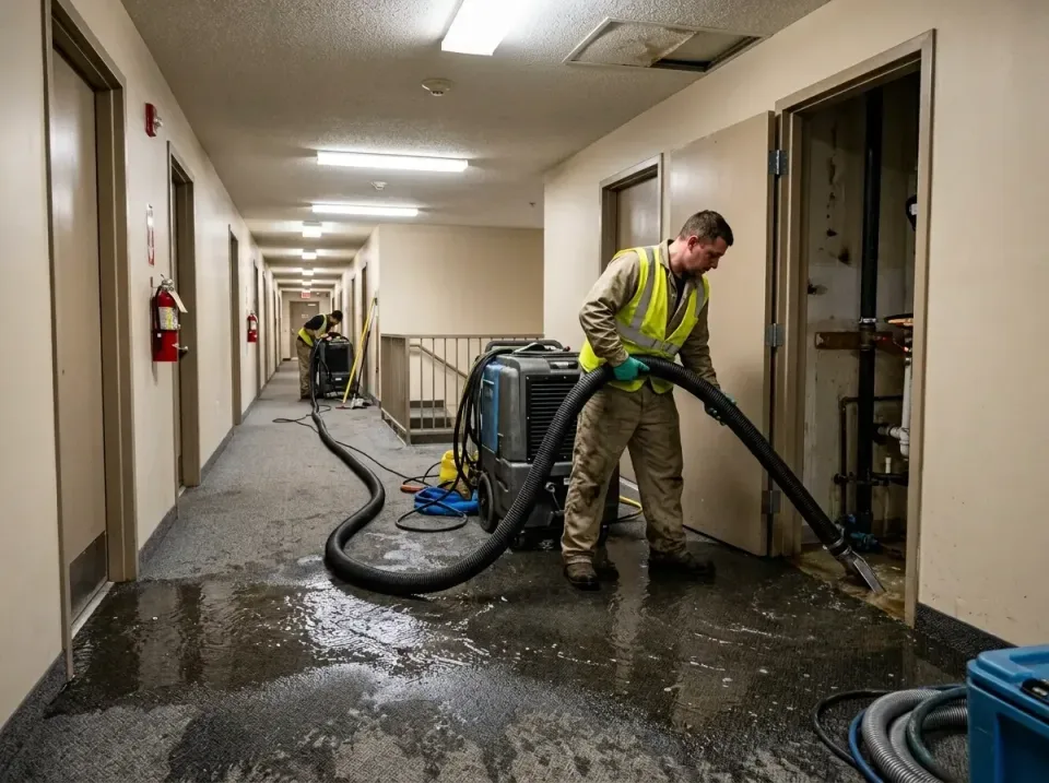 multi-unit-apartment-hallway-f-005 — frequently asked questions, Emergency Burst Pipe Water Extraction & Removal in National…